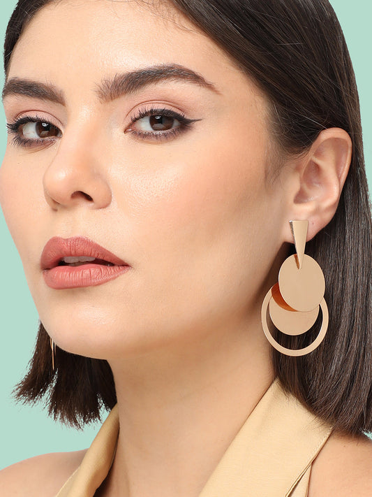 GOLD PLATED PARTY DESIGNER DROP EARRING FOR WOMEN
