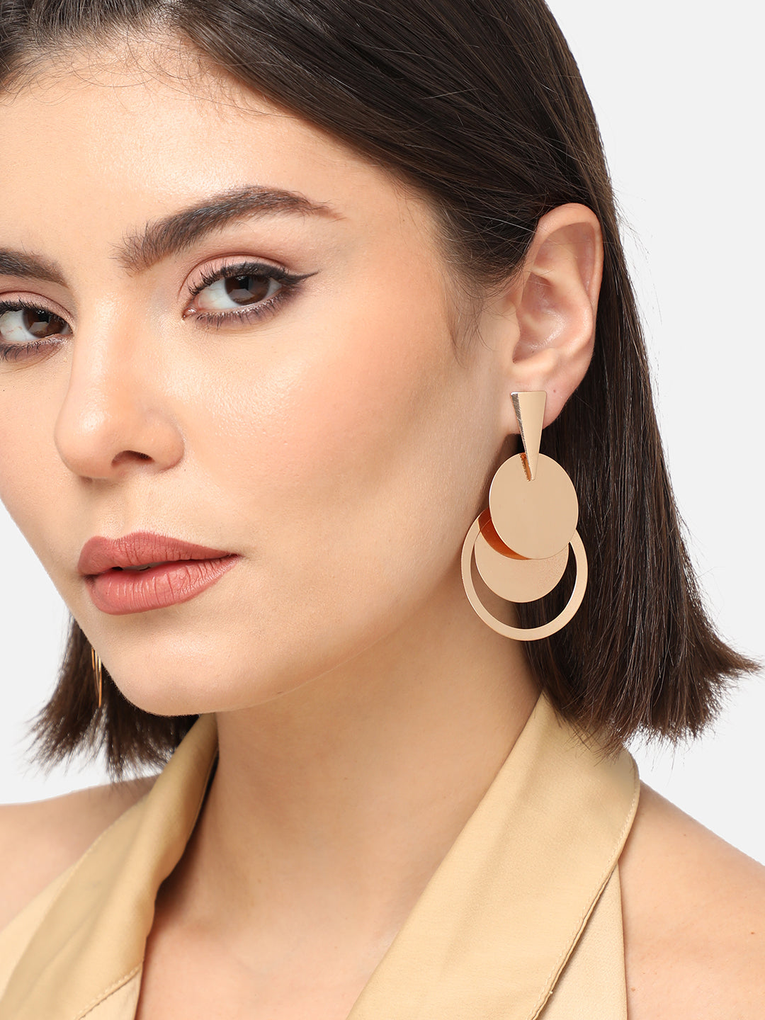 GOLD PLATED PARTY DESIGNER DROP EARRING FOR WOMEN