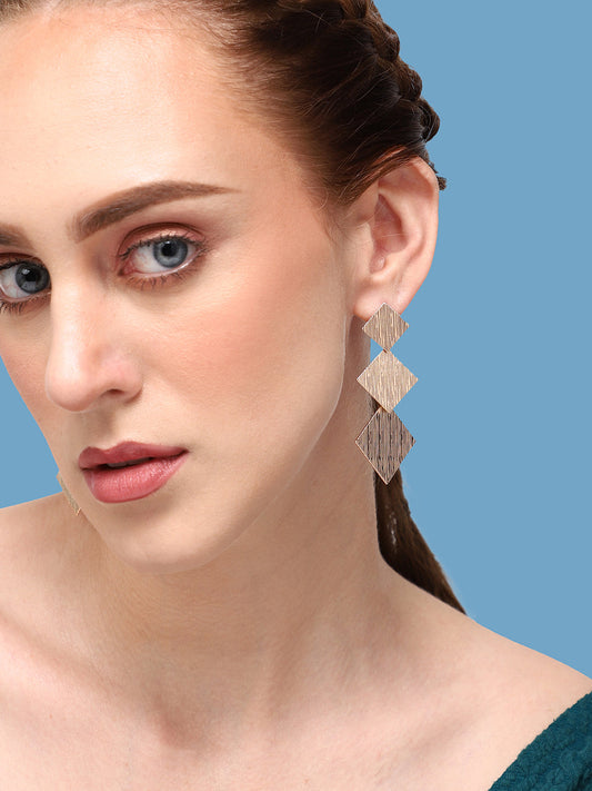 GOLD PLATED PARTY DESIGNER DROP EARRING FOR WOMEN