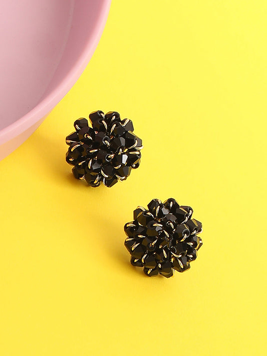 GOLD PLATED PARTY DESIGNER STONE STUD FOR WOMEN