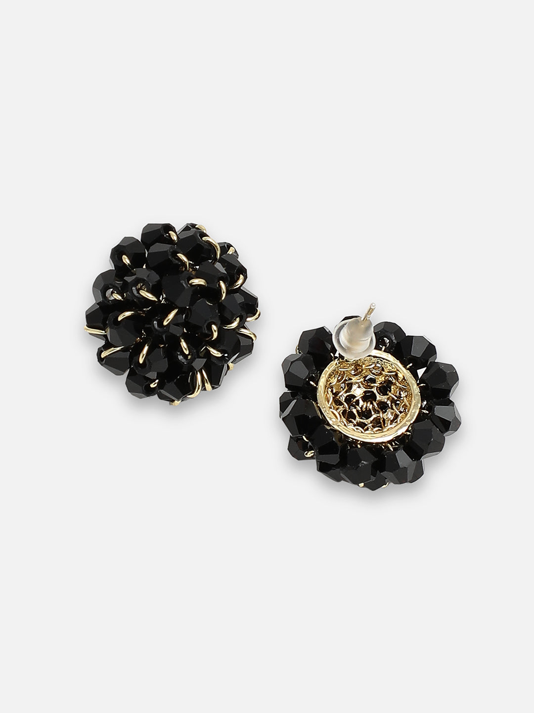 GOLD PLATED PARTY DESIGNER STONE STUD FOR WOMEN