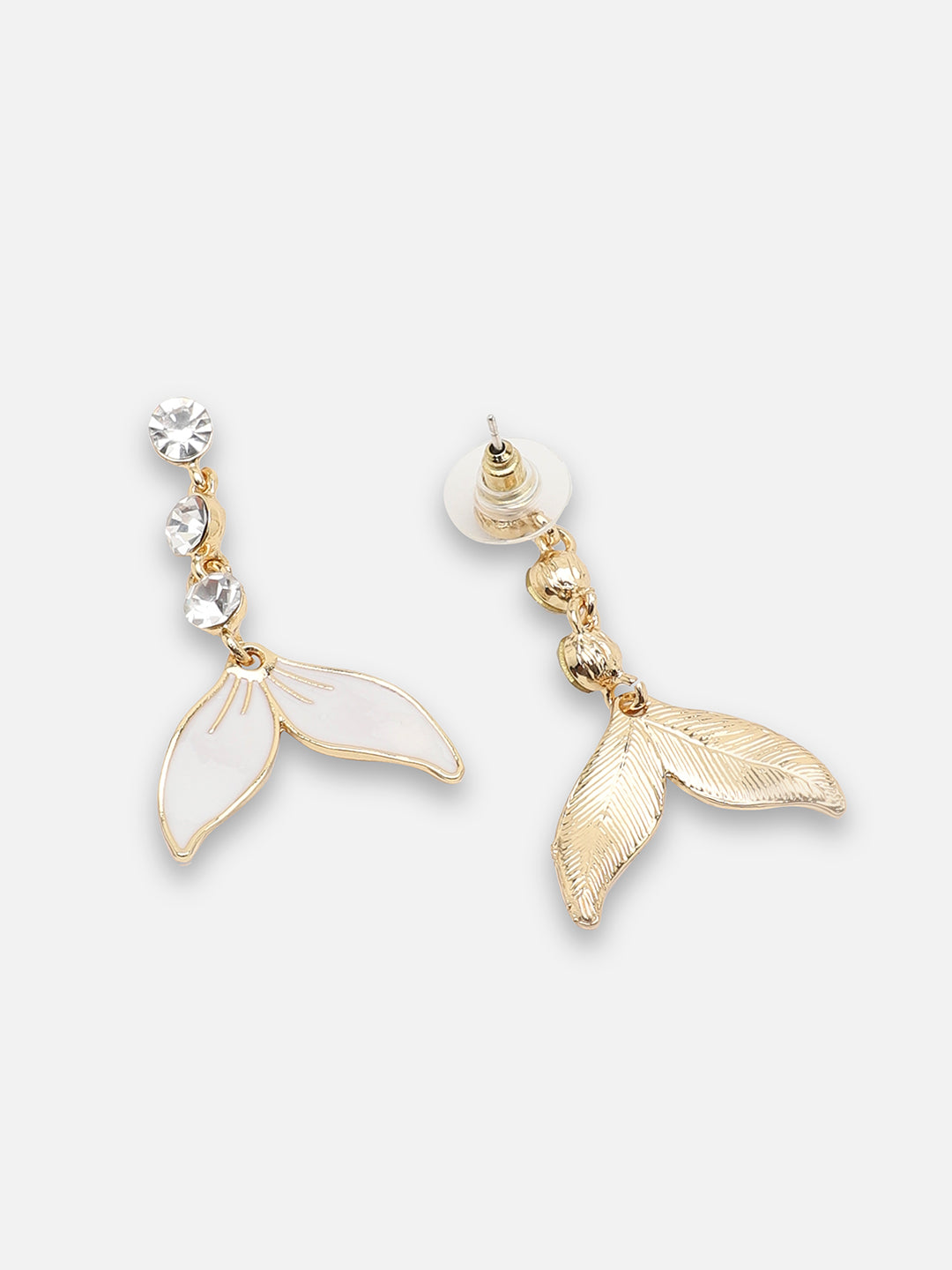 GOLD PLATED PARTY DESIGNER STONE DROP EARRING FOR WOMEN