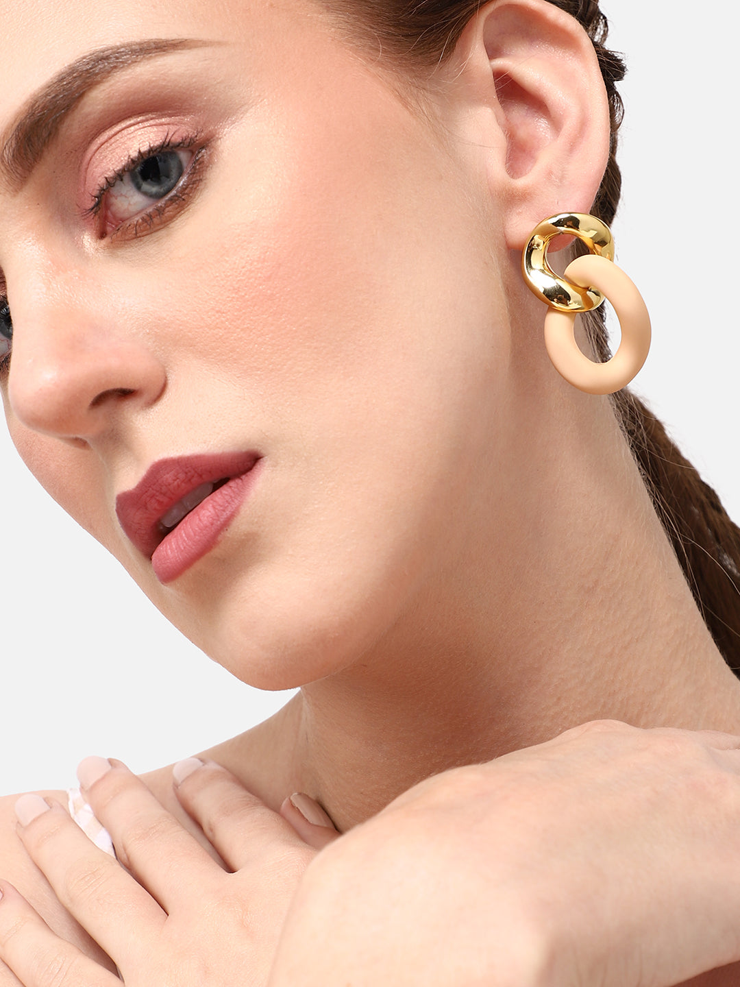 GOLD PLATED PARTY DESIGNER DROP EARRING FOR WOMEN