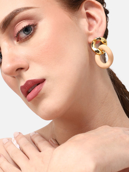GOLD PLATED PARTY DESIGNER DROP EARRING FOR WOMEN