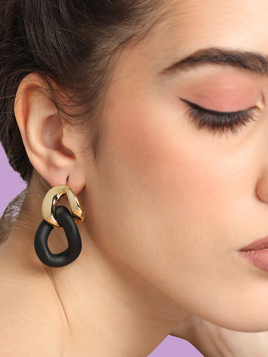 GOLD PLATED PARTY DESIGNER DROP EARRING FOR WOMEN