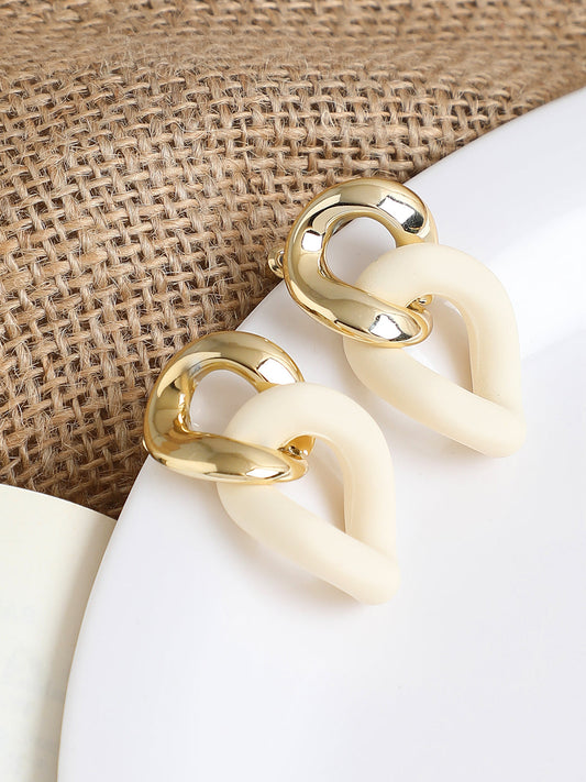 GOLD PLATED PARTY DESIGNER DROP EARRING FOR WOMEN