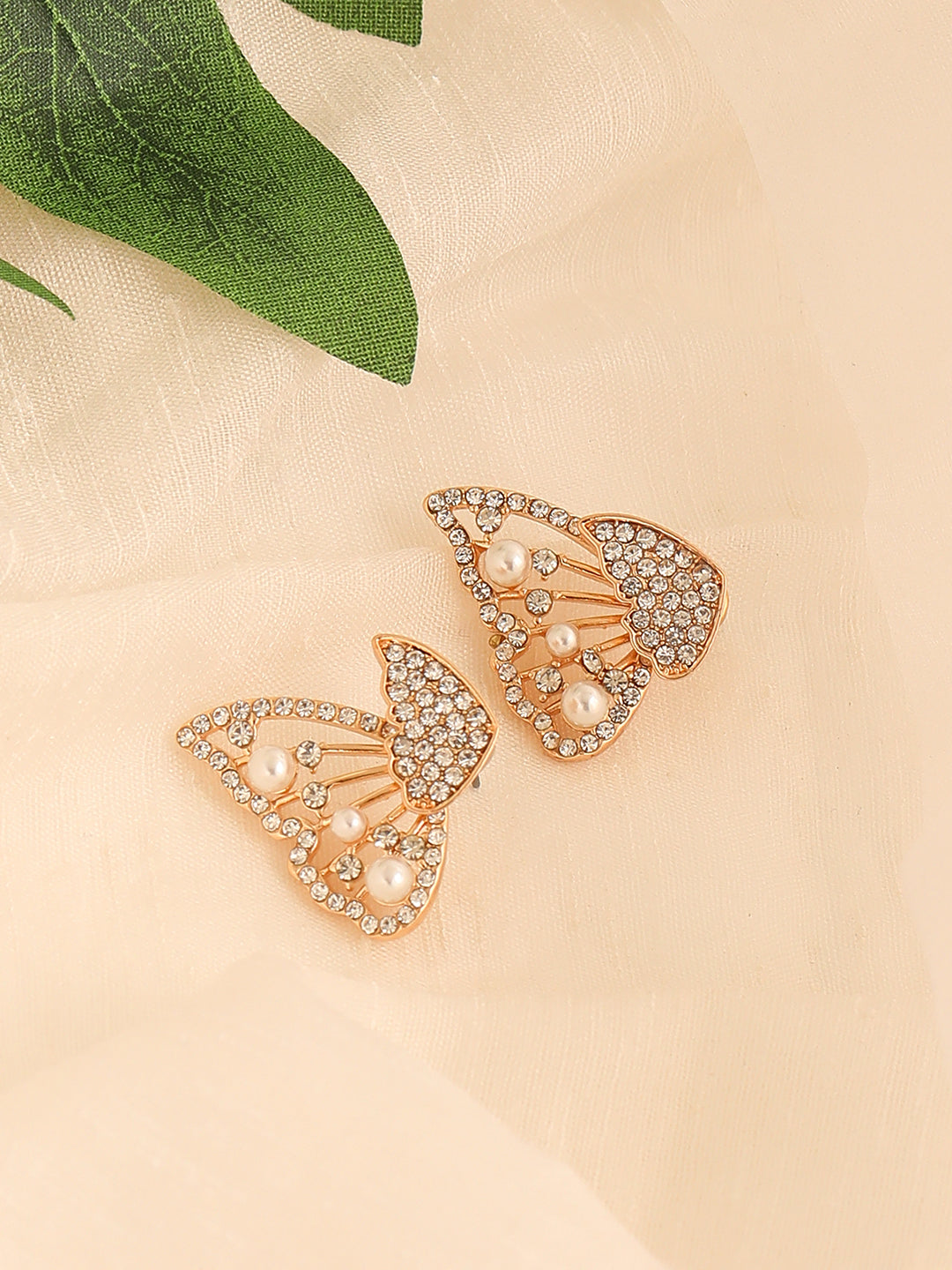 GOLD PLATED PARTY DESIGNER STONE DROP EARRING FOR WOMEN
