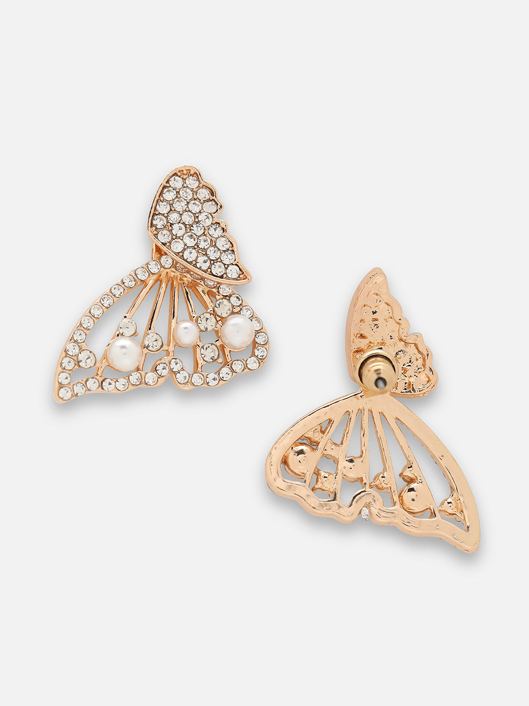 GOLD PLATED PARTY DESIGNER STONE DROP EARRING FOR WOMEN