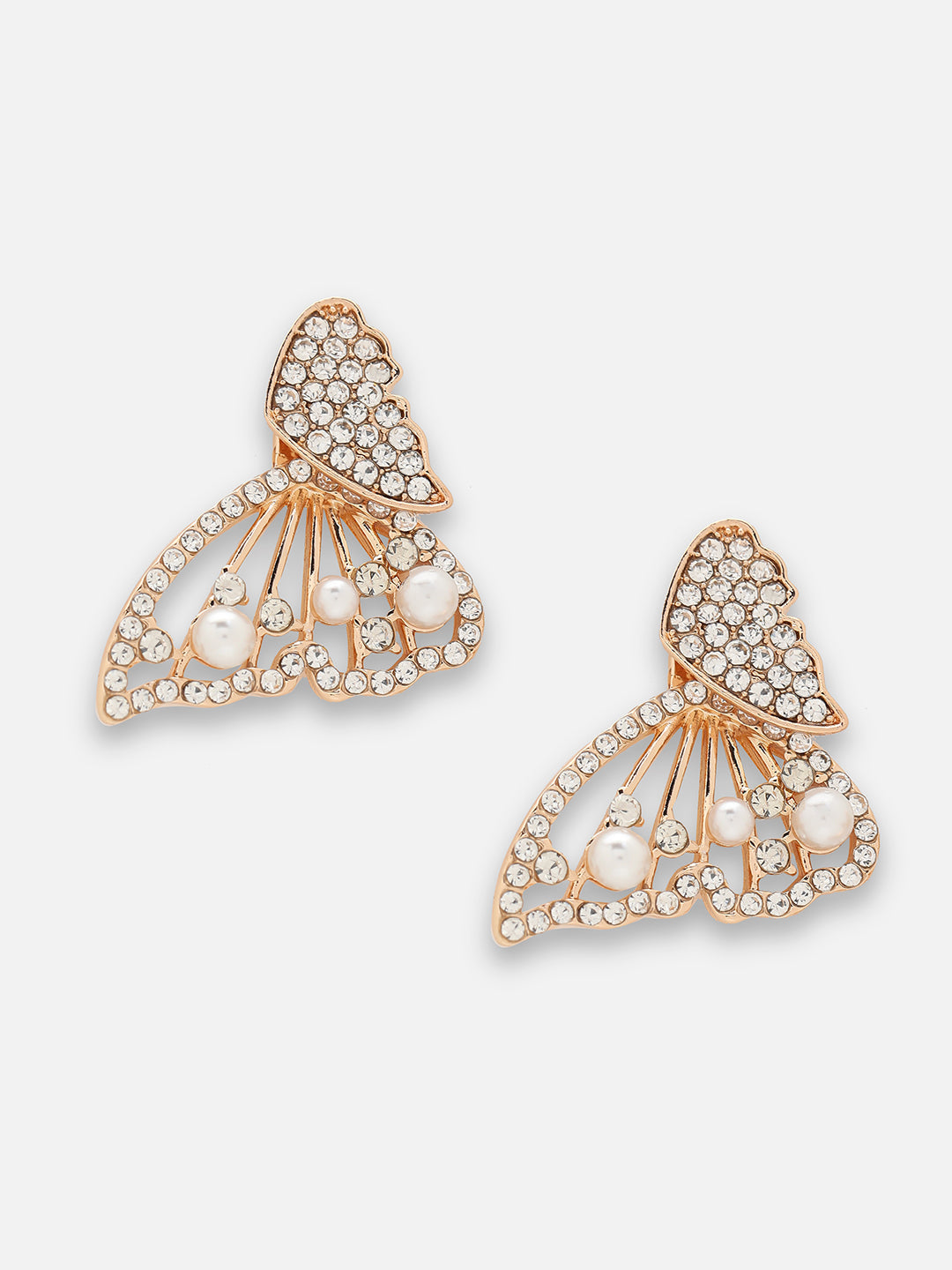 GOLD PLATED PARTY DESIGNER STONE DROP EARRING FOR WOMEN