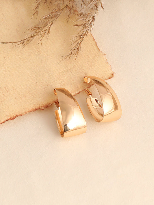 GOLD PLATED PARTY DESIGNER HOOP EARRING FOR WOMEN