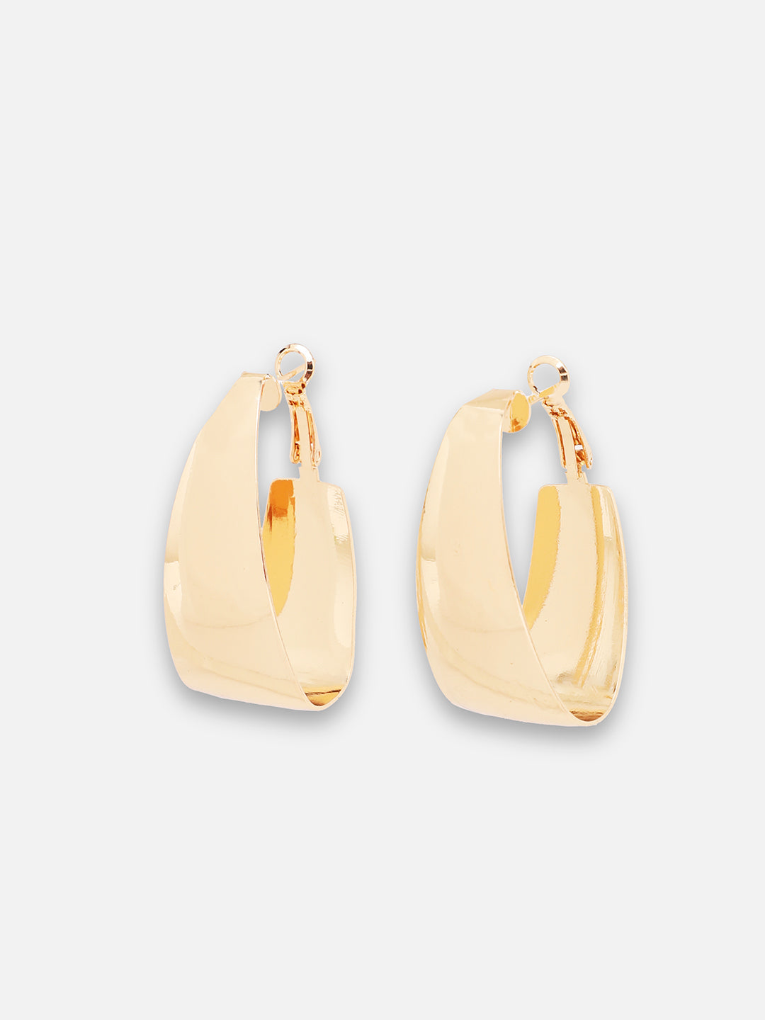 GOLD PLATED PARTY DESIGNER HOOP EARRING FOR WOMEN