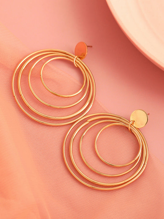 GOLD PLATED PARTY DESIGNER DROP EARRING FOR WOMEN