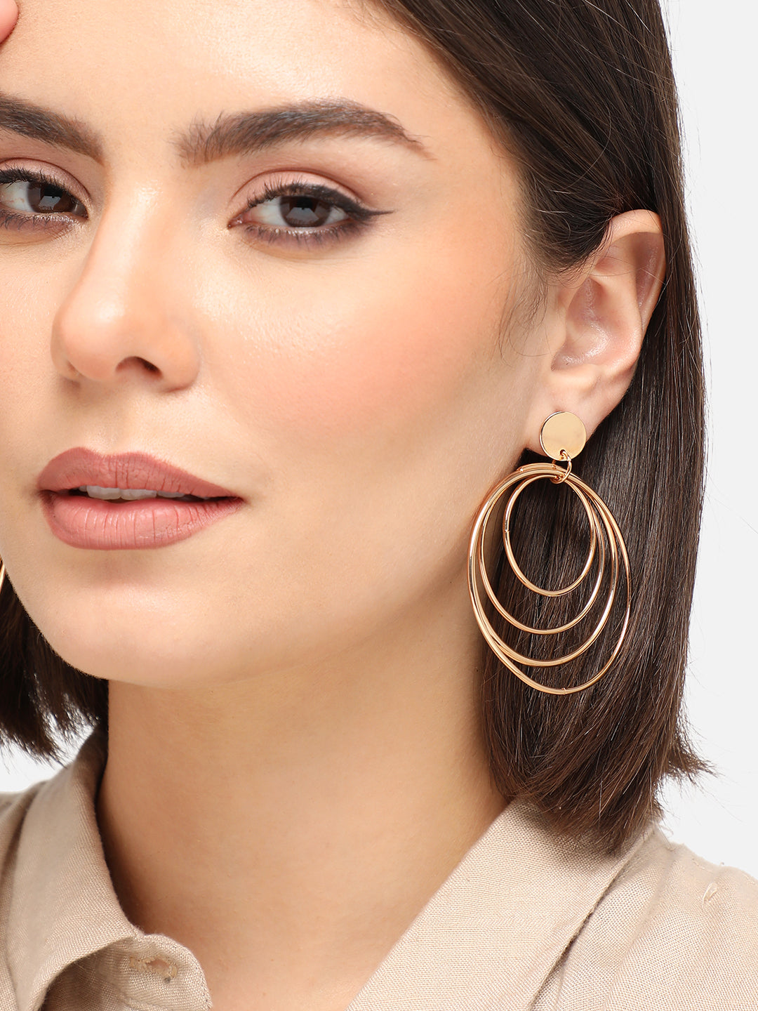 GOLD PLATED PARTY DESIGNER DROP EARRING FOR WOMEN