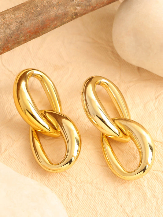 GOLD PLATED PARTY DESIGNER DROP EARRING FOR WOMEN