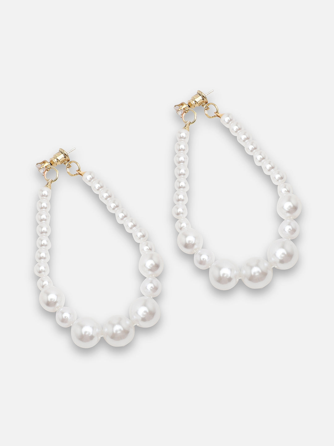 GOLD PLATED PARTY PEARLS DROP EARRING FOR WOMEN