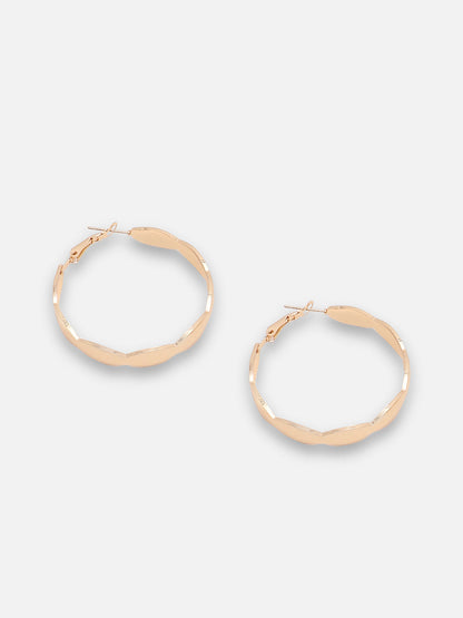 GOLD PLATED PARTY DESIGNER HOOP EARRING FOR WOMEN