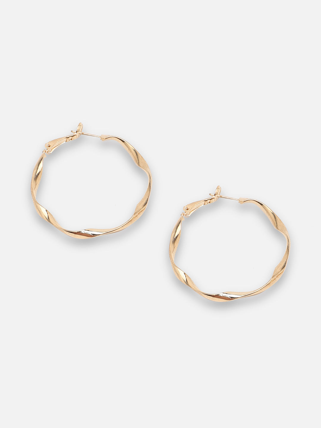 GOLD PLATED PARTY DESIGNER HOOP EARRING FOR WOMEN