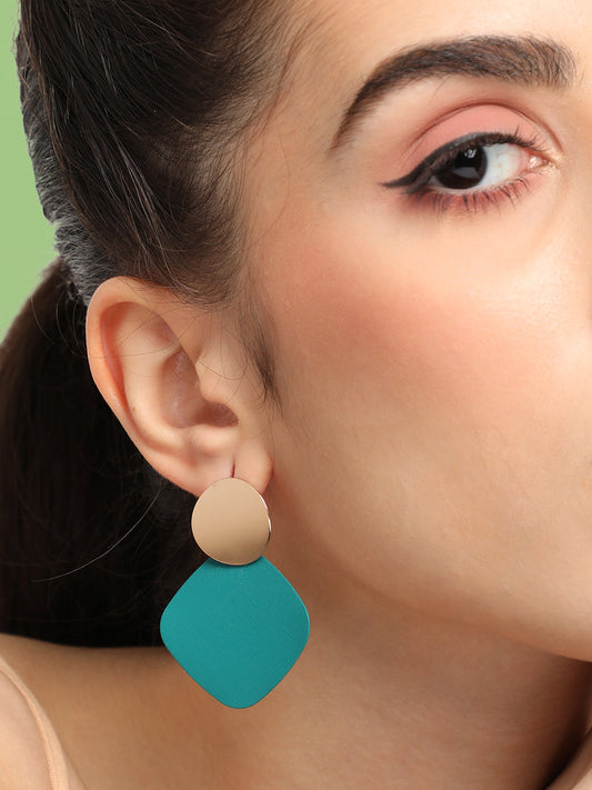 GOLD PLATED PARTY DESIGNER DROP EARRING FOR WOMEN
