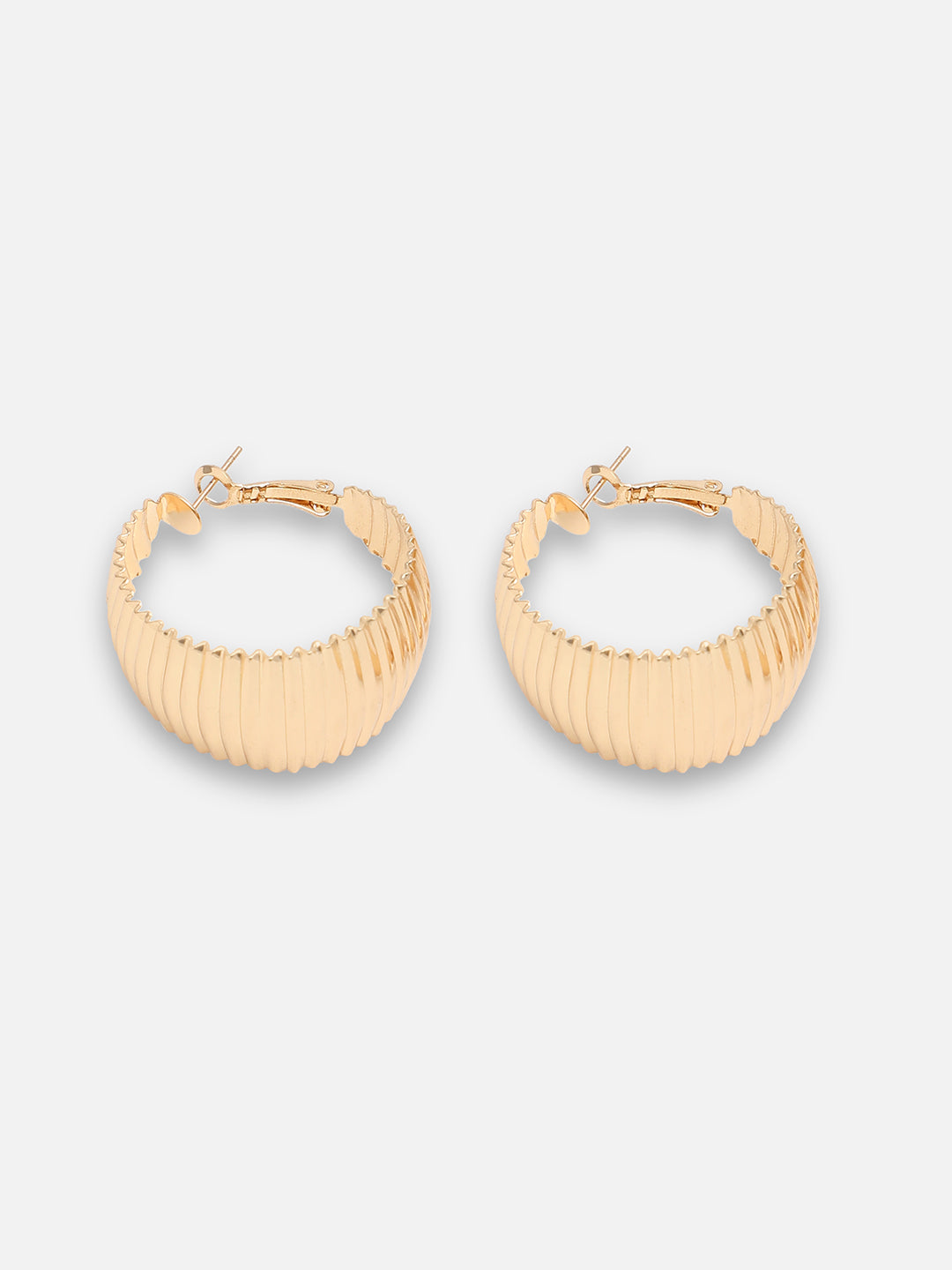 GOLD PLATED CASUAL DESIGNER HOOP EARRING FOR WOMEN