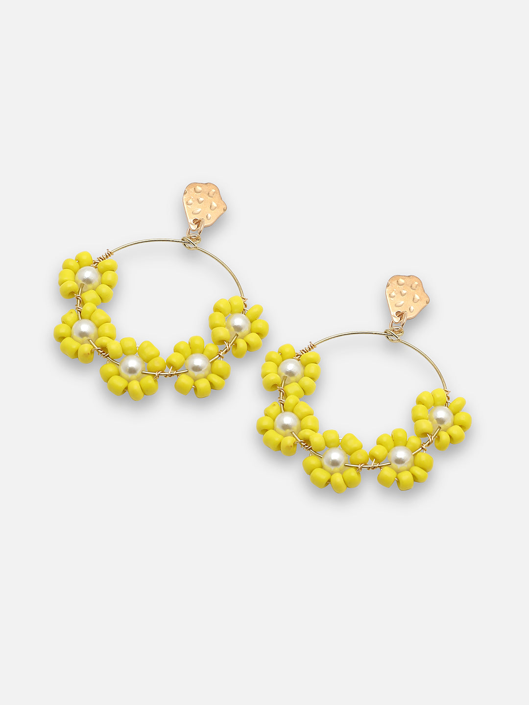 GOLD PLATED PARTY DESIGNER STONE DROP EARRING FOR WOMEN