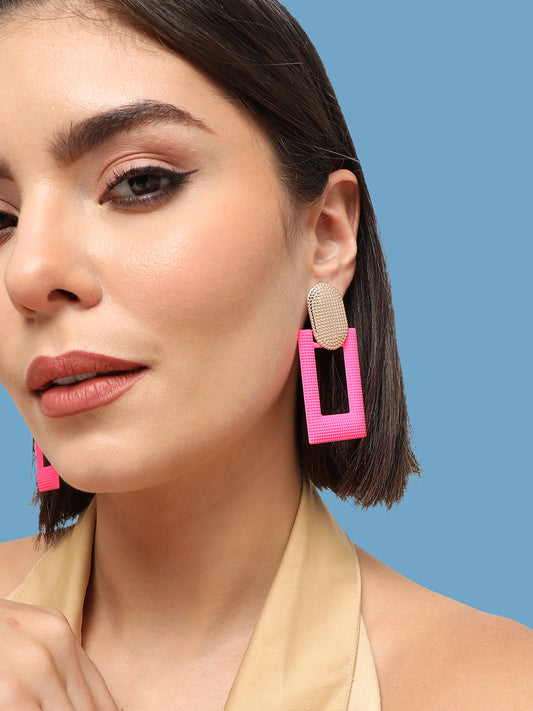 GOLD PLATED PARTY DESIGNER DROP EARRING FOR WOMEN