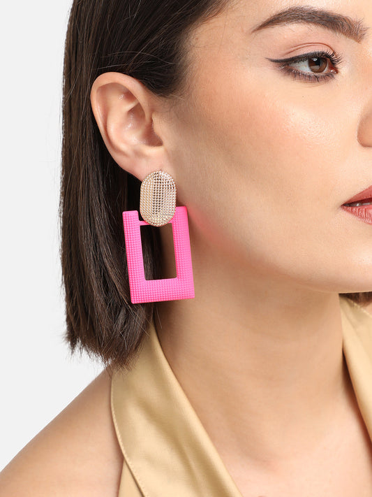 GOLD PLATED PARTY DESIGNER DROP EARRING FOR WOMEN