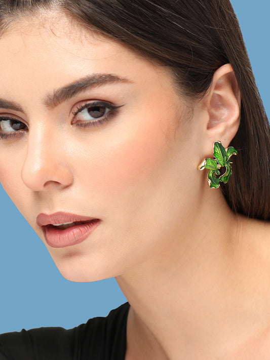 GOLD PLATED PARTY DESIGNER DROP EARRING FOR WOMEN