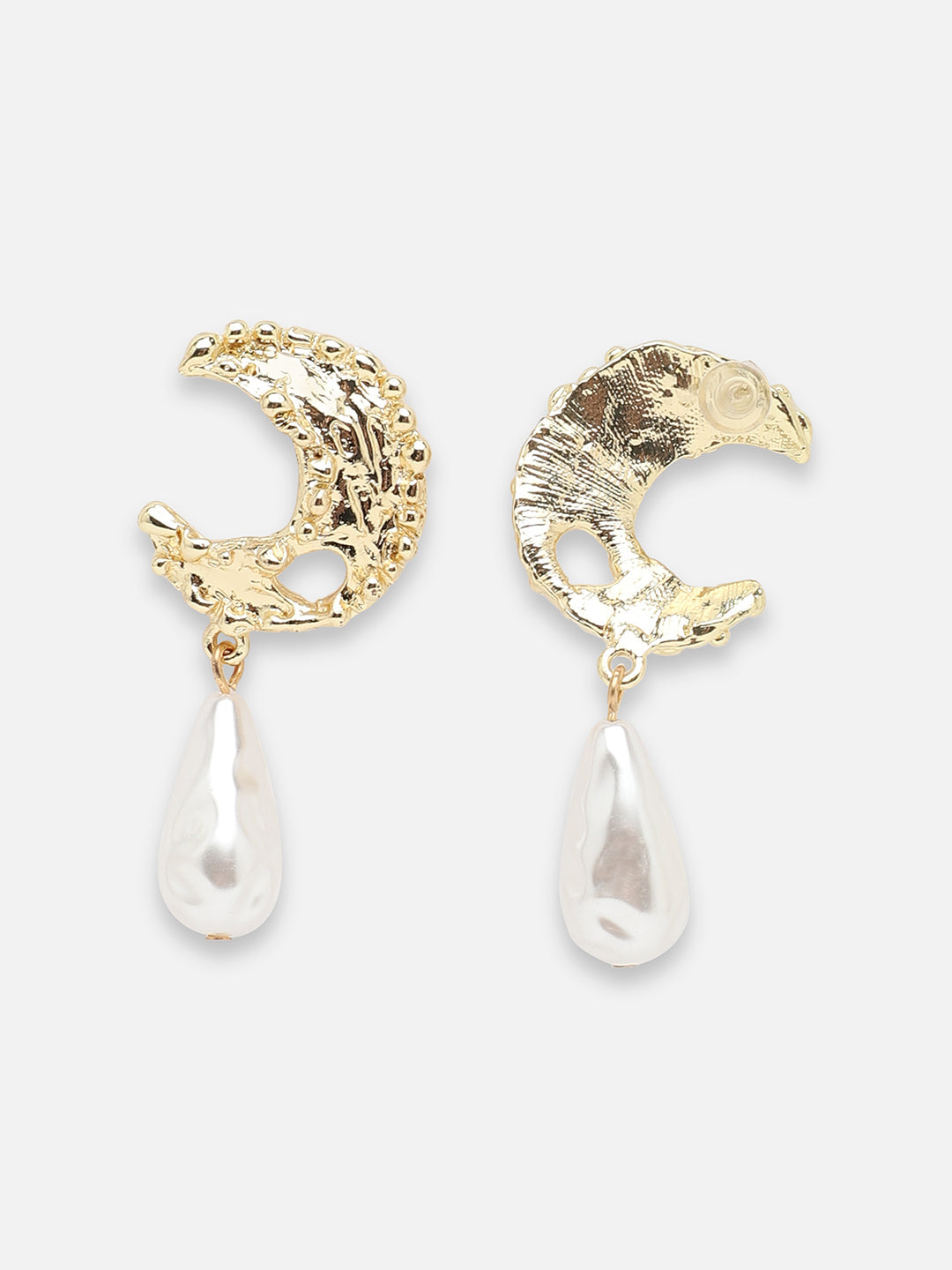 GOLD PLATED PARTY PEARLS DROP EARRING FOR WOMEN