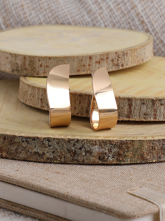 GOLD PLATED PARTY DESIGNER HOOP EARRING FOR WOMEN