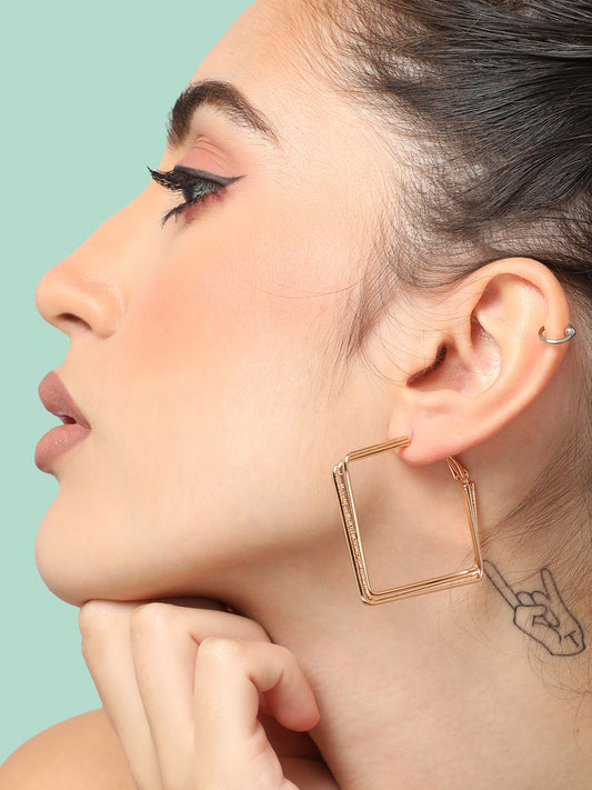 GOLD PLATED PARTY DESIGNER DROP EARRING FOR WOMEN