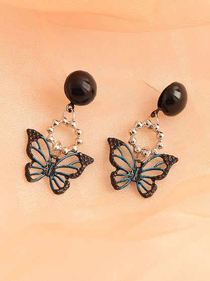 GOLD PLATED PARTY DESIGNER STONE DROP EARRING FOR WOMEN