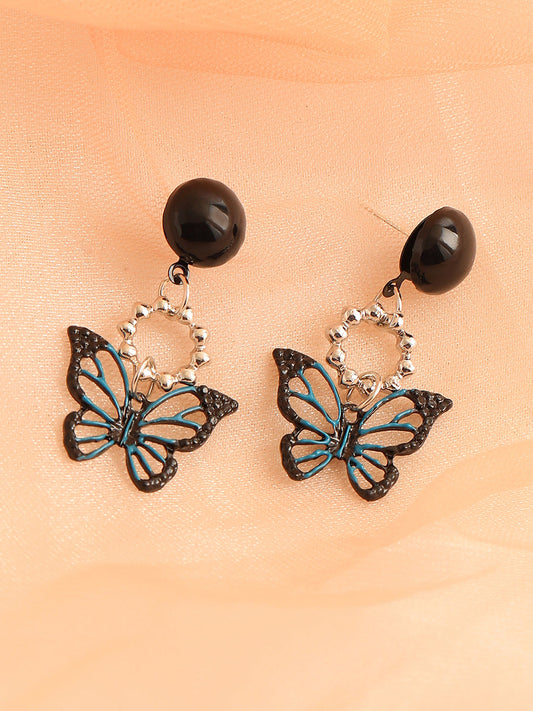 GOLD PLATED PARTY DESIGNER STONE DROP EARRING FOR WOMEN