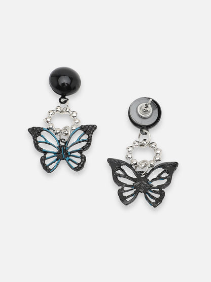 GOLD PLATED PARTY DESIGNER STONE DROP EARRING FOR WOMEN
