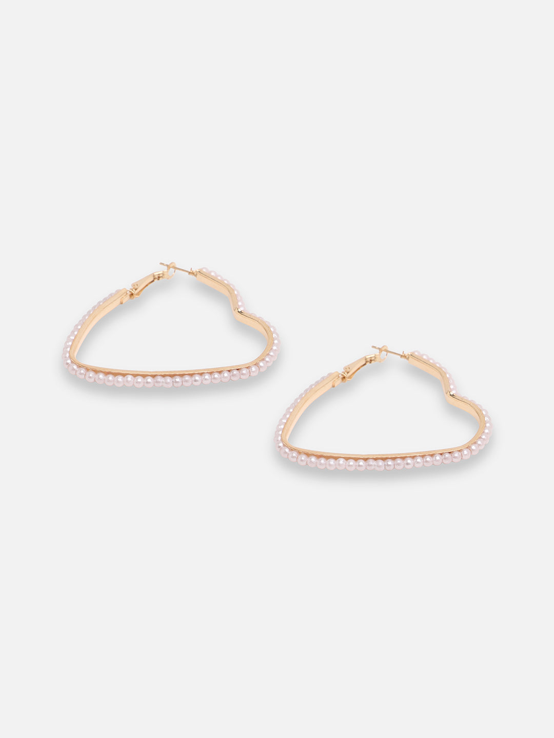 GOLD PLATED PARTY DESIGNER STONE HOOP EARRING FOR WOMEN