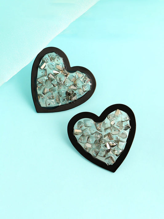 GOLD PLATED PARTY DESIGNER STONE STUD FOR WOMEN