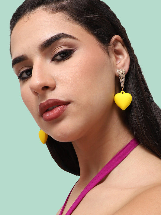 GOLD PLATED PARTY DESIGNER DROP EARRING FOR WOMEN