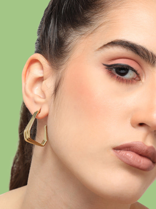 GOLD PLATED PARTY DESIGNER DROP EARRING FOR WOMEN