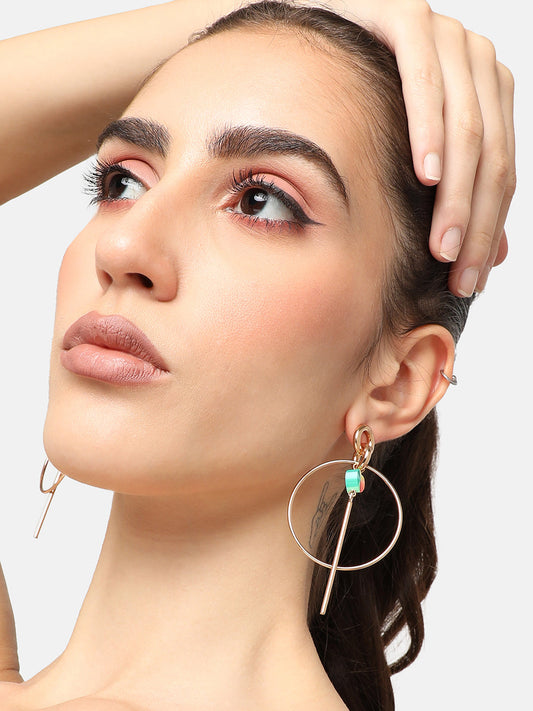 GOLD PLATED PARTY DESIGNER DROP EARRING FOR WOMEN