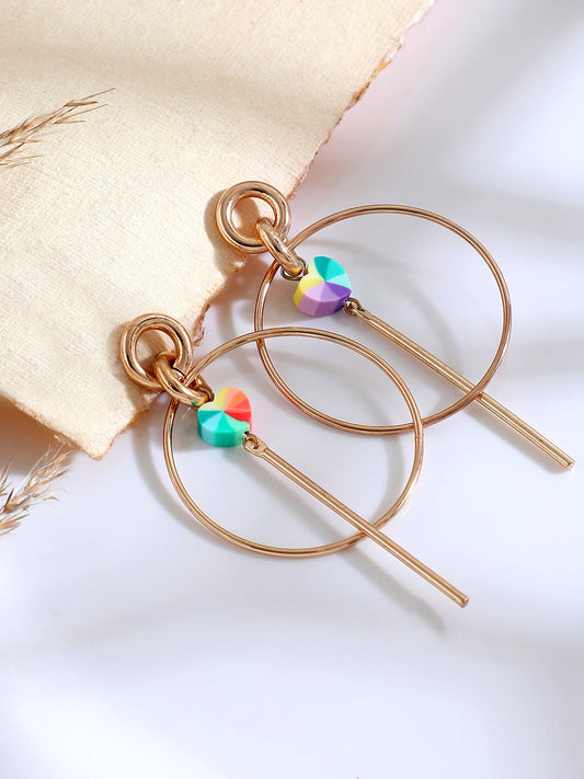 GOLD PLATED PARTY DESIGNER DROP EARRING FOR WOMEN