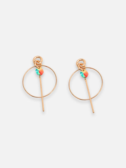 GOLD PLATED PARTY DESIGNER DROP EARRING FOR WOMEN
