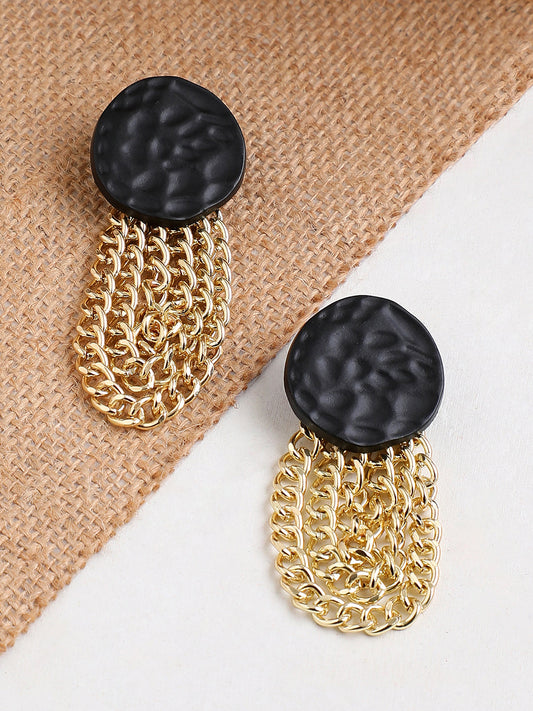 GOLD PLATED PARTY PEARLS DROP EARRING FOR WOMEN