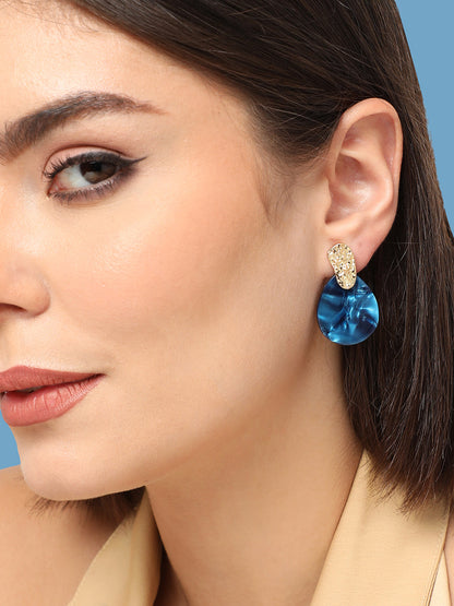 GOLD PLATED PARTY DESIGNER DROP EARRING FOR WOMEN