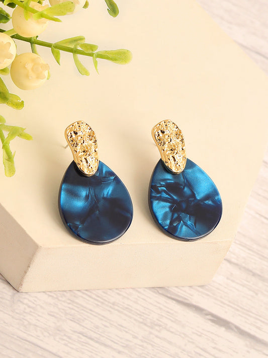 GOLD PLATED PARTY DESIGNER DROP EARRING FOR WOMEN