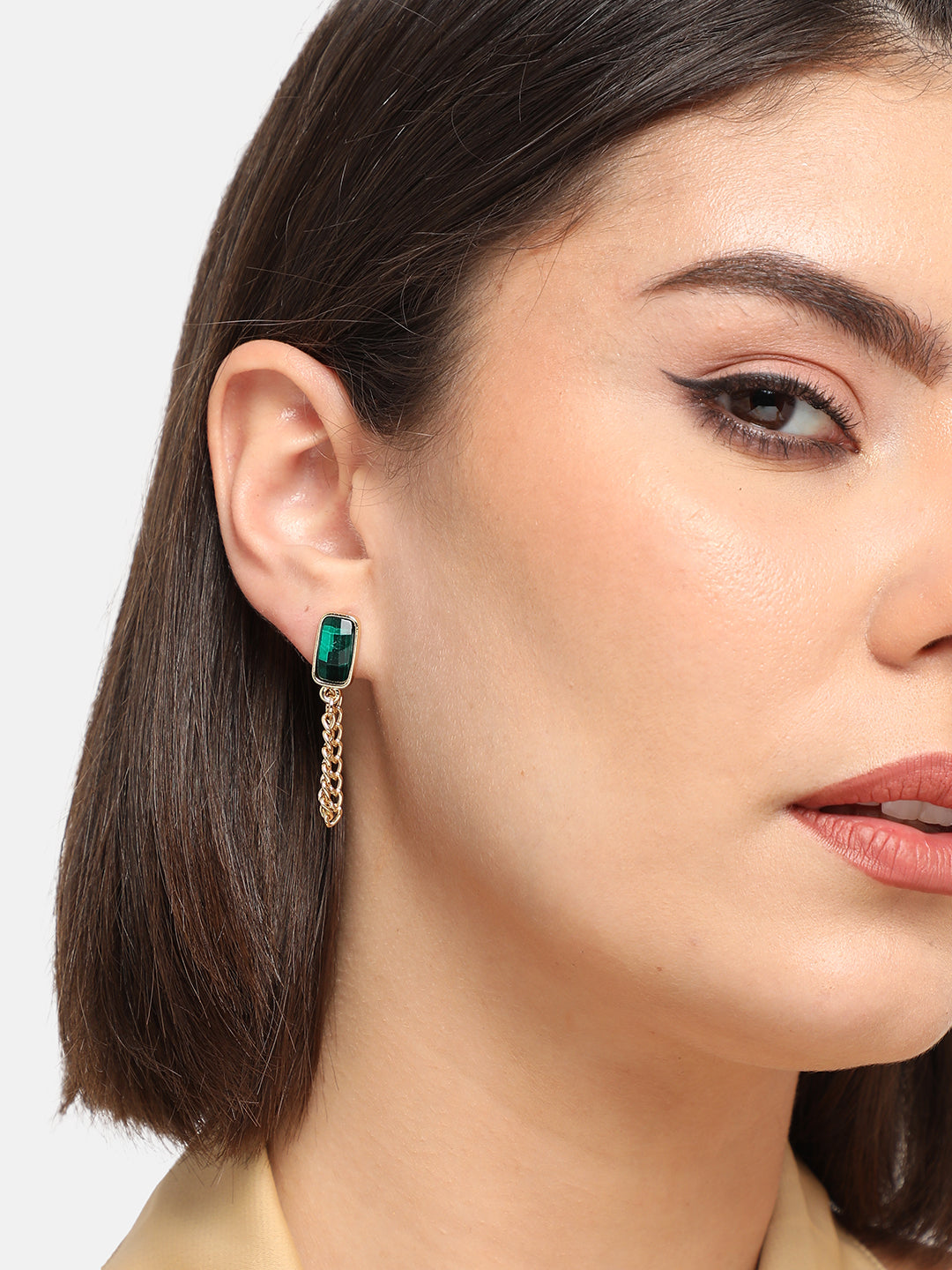 GOLD PLATED PARTY DESIGNER DROP EARRING FOR WOMEN