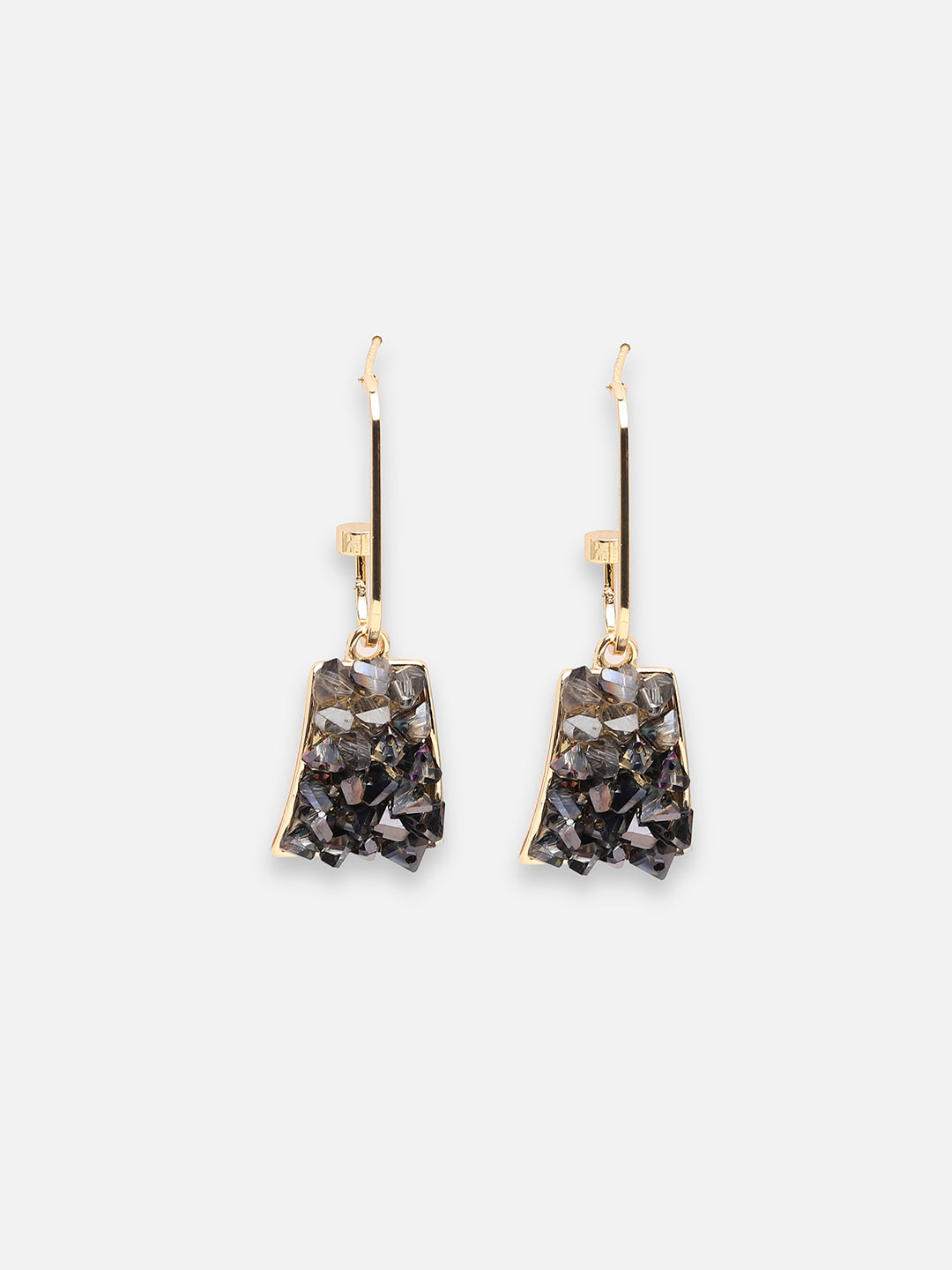 GOLD PLATED PARTY DESIGNER STONE DROP EARRING FOR WOMEN