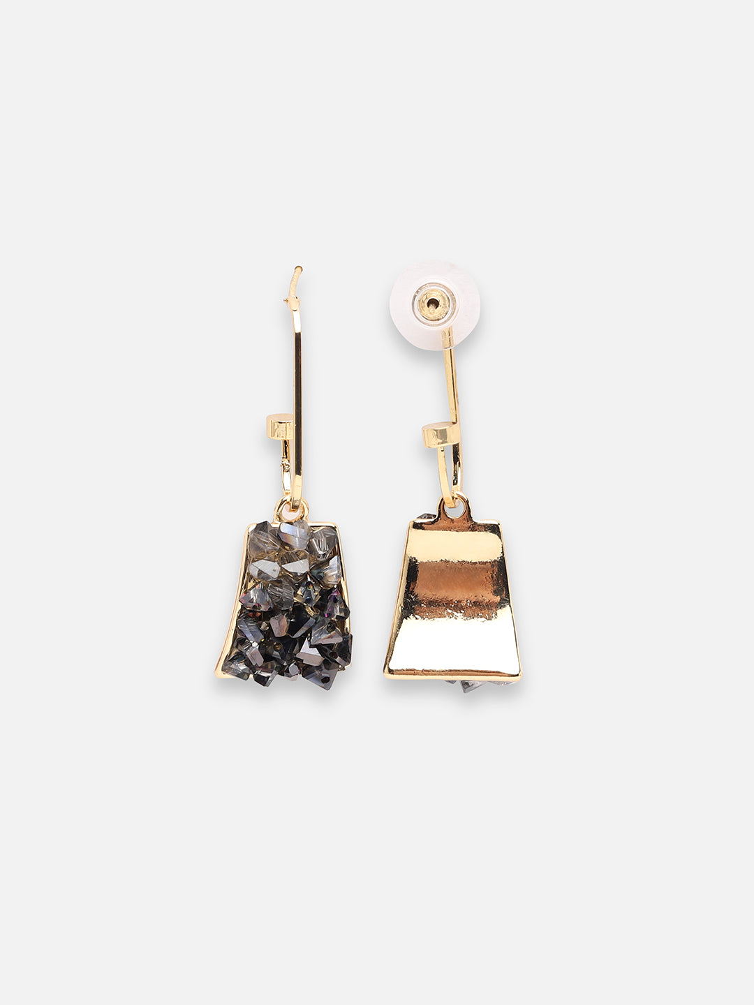 GOLD PLATED PARTY DESIGNER STONE DROP EARRING FOR WOMEN