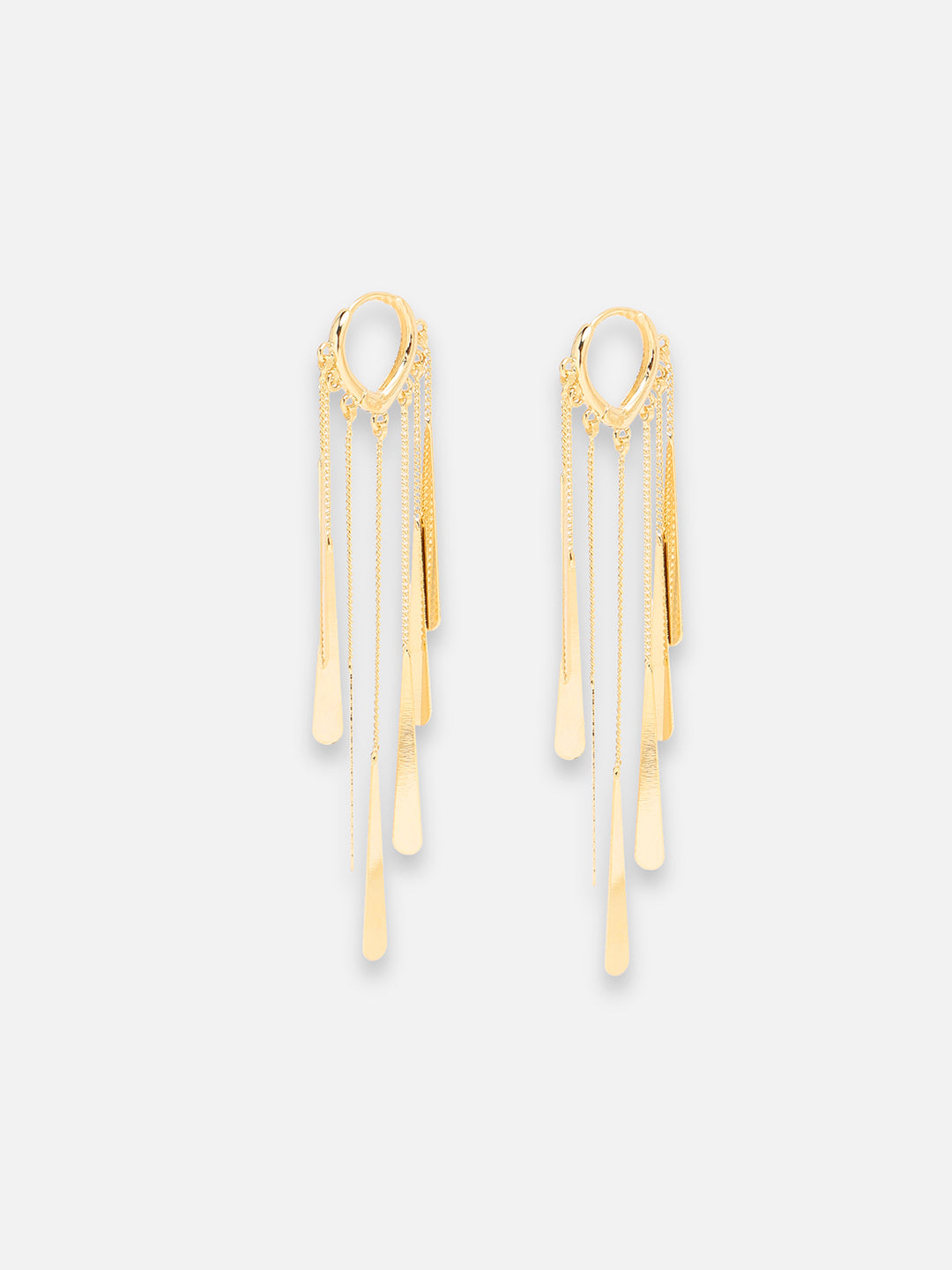 GOLD PLATED PARTY DESIGNER STONE DROP EARRING FOR WOMEN