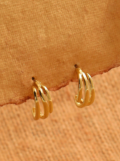 GOLD PLATED CASUAL DESIGNER DROP EARRING FOR WOMEN