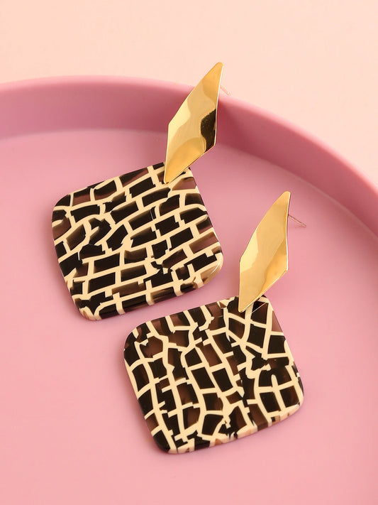 GOLD PLATED PARTY DESIGNER DROP EARRING FOR WOMEN