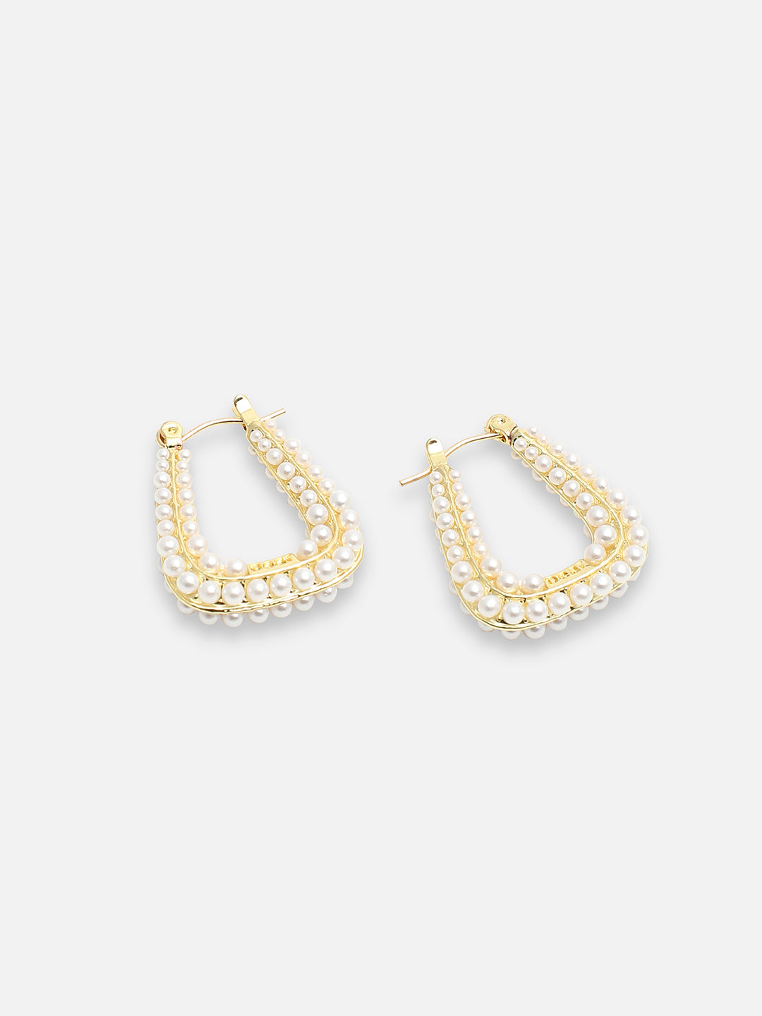 GOLD PLATED PARTY PEARLS DROP EARRING FOR WOMEN